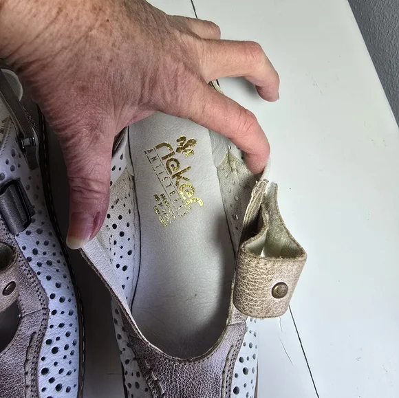 RIEKER Women's Celia Stone Beige Antistress Shoes Excellent condition Size 37 - Picture 11 of 12